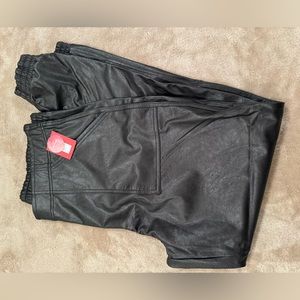 Spanx, Leather-like Jogger, Women, size X-Large, black, NEW with tags